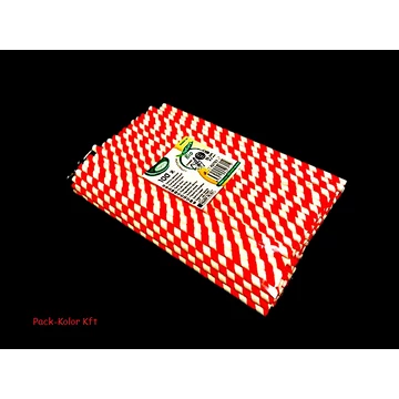 Papír szívószál 25 cm piros