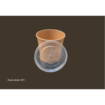 Economic leveses fedél PP 500-750 ml kraft papírtégelyre 