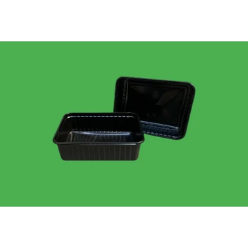 Szögletes Elviteles doboz 750ml Fekete Prémium