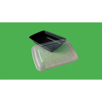 Prémium fekete tál fedél 800-1000 ml dobozokra