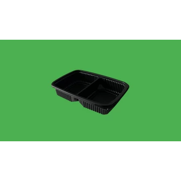 Prémium fekete tál osztott 1000 ml