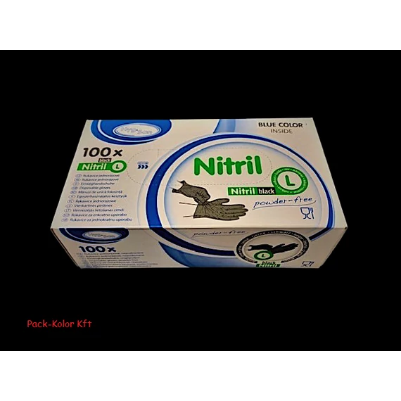 Nitril púdermentes kesztyű L kék 