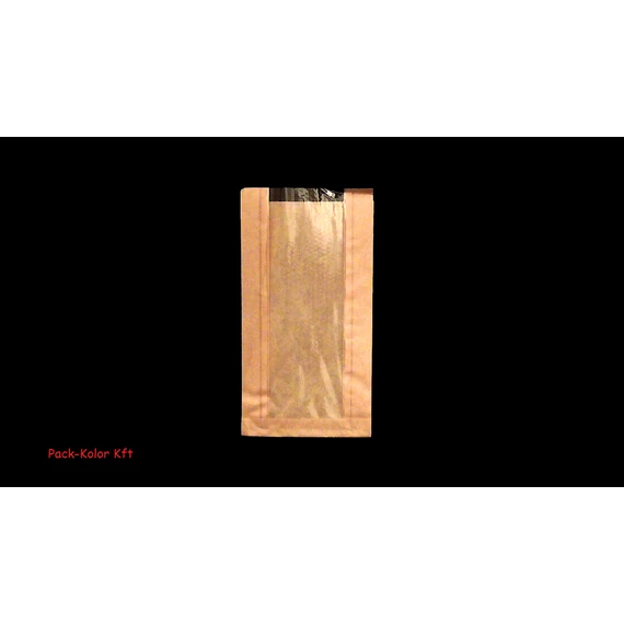 Ablakos papír tasak barna 