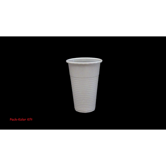Műanyag  pohár fehér 2dl 