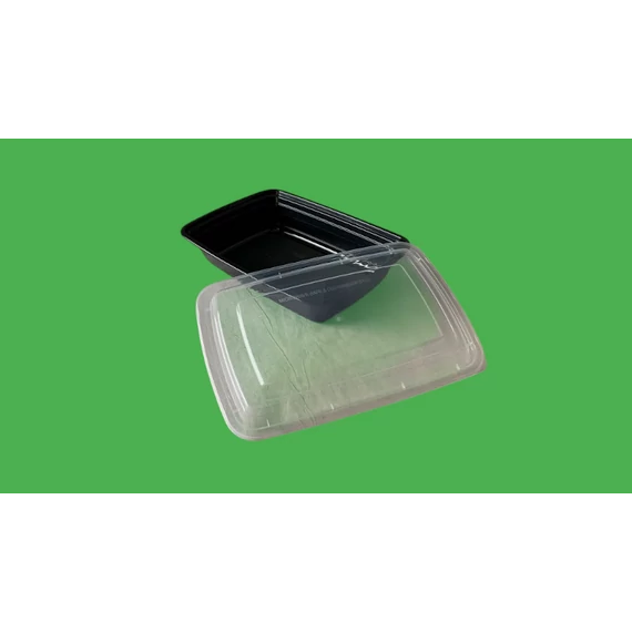 Prémium fekete tál fedél 800-1000 ml dobozokra