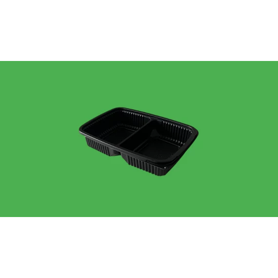 Prémium fekete tál osztott 1000 ml