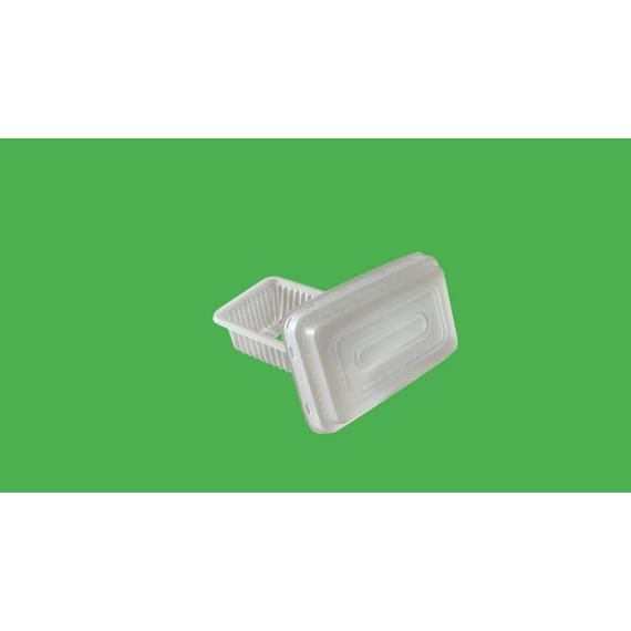 Prémium szögletes tál fedél 260ml dobozra