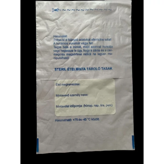 Ételminta tasak 25x35 cm  30my