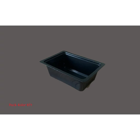 500 ml Fekete síkperemű leveses-sütis fóliázható doboz