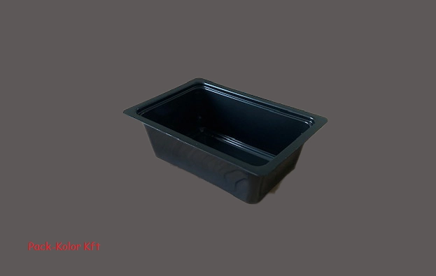 500 ml Fekete síkperemű leveses-sütis fóliázható doboz